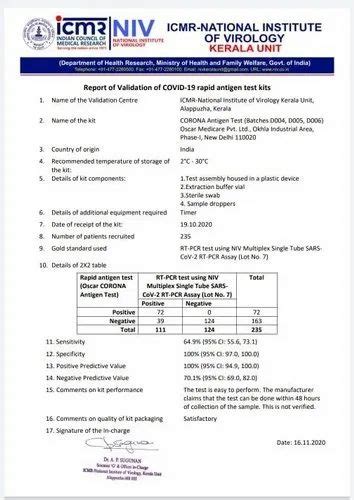 Oscar Oskit Covid 19 Rapid Antigen Testing Kit Icmr Approved At Rs 35