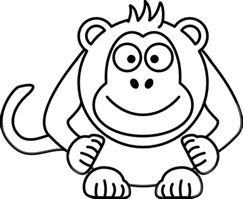 Monkey clip art for kids. Black And White Cartoon Monkey Clip Art at Clker.com ...