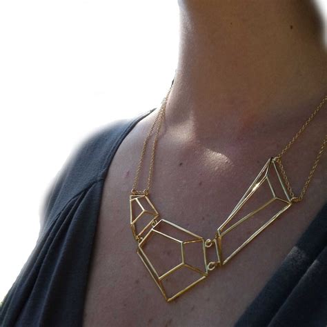 Bridal Necklace Geometric Jewelry Geometric Necklace Womens Etsy