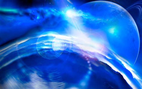 Fire and ice nebula 4k motion background. Blue Planet space Dream Full HD Wallpaper | Gallery ...