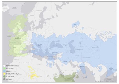 Game Of Thrones Map Compared To Earth Business Insider