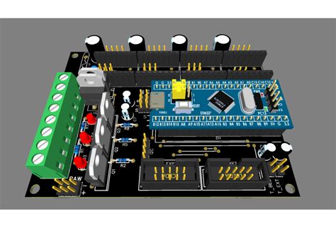 Stm32f103 Bluepill 3D Printer Control Board EasyEDA Open Source