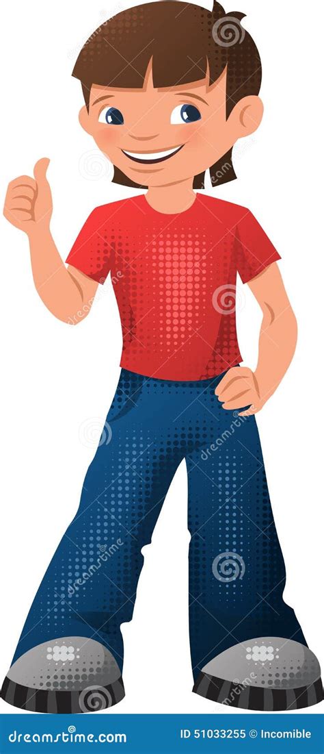Illustration Of A Happy Young Teen Boy Stock Vector Illustration Of