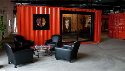 Shipping Containers Transform Warehouse Into Office Space