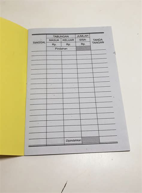Contoh Buku Tabungan Siswa IMAGESEE
