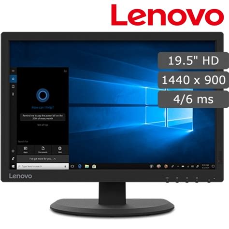 Monitor Lenovo Thinkvision E20 20 195 Wled Ips 1440x900 Hdmi Vga