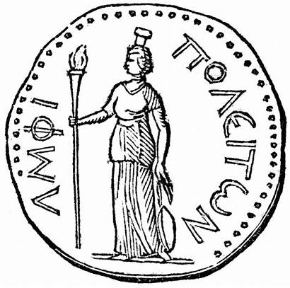 Roman Coin Coloring Clip Coins Clipart Pages