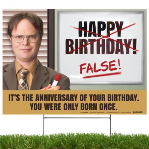 The Office Yard Sign With Dwight Schrute Happy Birthday False 1