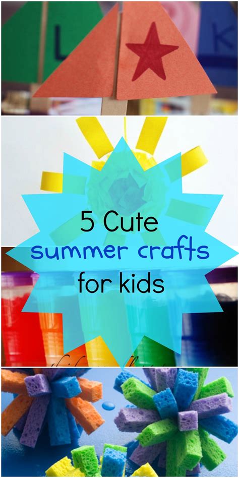 5 Fun Summer Crafts for Kids - Love These Art Project Ideas!