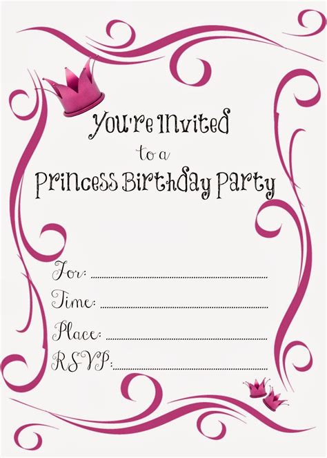 Girl Birthday Party Invitations Free Printable