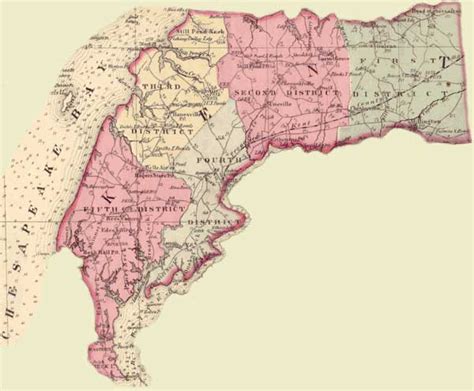 Kent County Simon J Martenet Martenet S Atlas Of Maryland 1865