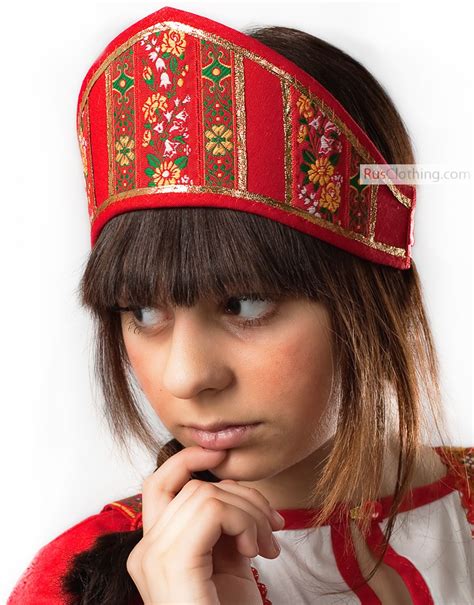 Russian Headdress Kokohnik Dunasha With Ribbons Russian Clothing