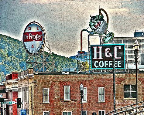 Roanoke Va Virginia Dr Pepper And H C Coffee Vintage Signs Photograph