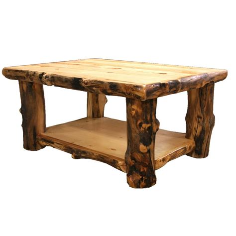 Rustic coffee table ideas should not hide the natural beauty of the wood. Log Coffee Table - Country Western Rustic Cabin Wood Table ...