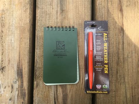Rite In The Rain Notebook And All Weather Pen Review Average Outdoorsman