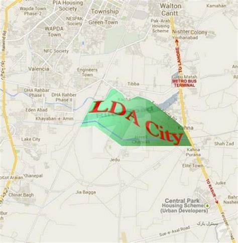 Map And Location Of Lda City Ferozepur Road Lahore