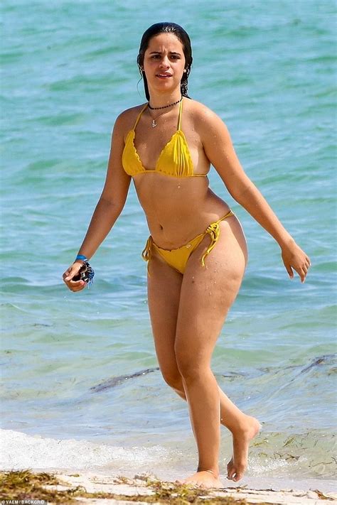 camila cabello puts on a very cheeky display in thong bikini as she sends
