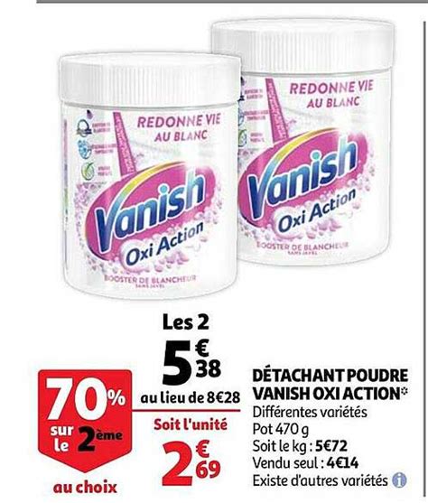 Offre Détachant Poudre Vanish Oxi Action Chez Auchan