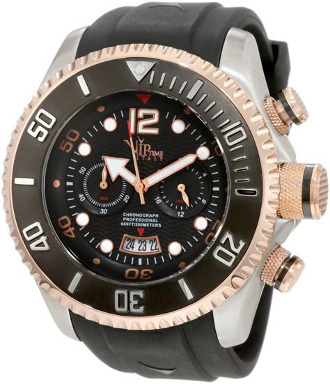 Best Watches Vip Time Italy Mens Vp5025bk Magnum Sporty Chronograph Watch