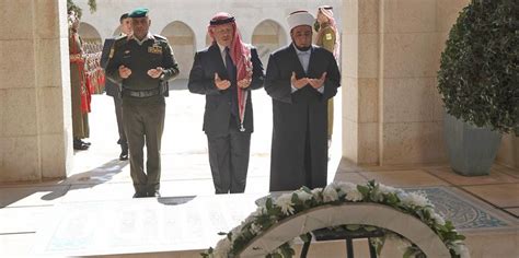 King Visits King Husseins Tomb Jordan Times