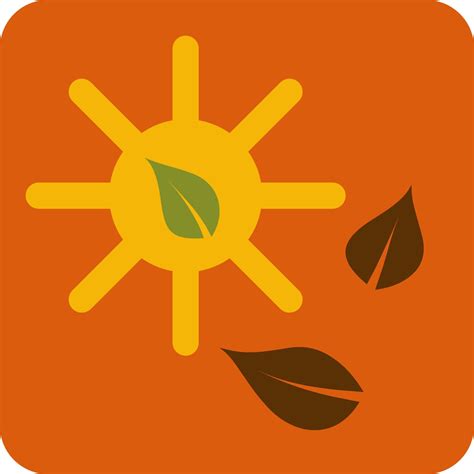 Sunny Autumn Weather Illustration Vector On A White Background