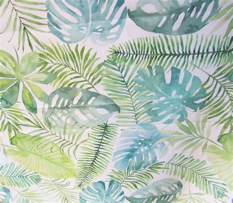 Waterproof Fabric Tropical Leaves 2 Designs Outdoor Fabric Etsy 日本