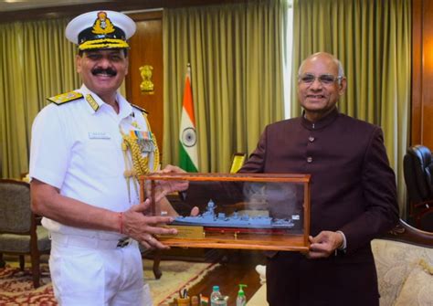 Western Naval Commanding In Chief Vice Admiral Dinesh K Tripathi Meets