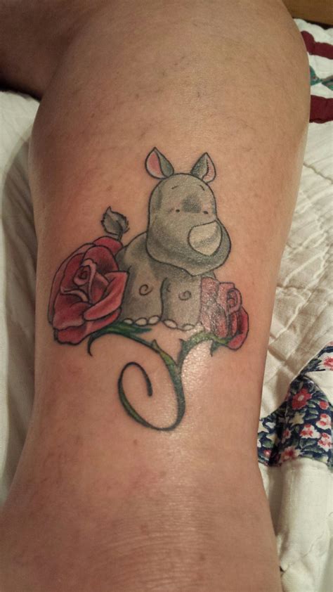 Rhino And Roses Tattoo Mother Daughter Tattoos Tattoos For Daughters