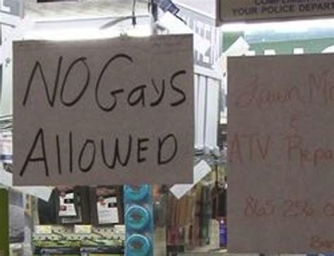 amyx hardware in tennessee posts no gays allowed sign washington times