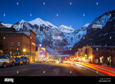 Main Street Telluride Colorado Stock Photo Alamy