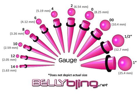 Ear Gauge Sizes Chart Body Piercing Pinterest Plugs The Ojays And Facts