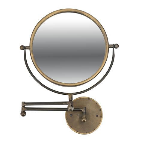 Round Vanity Swivel Wall Mirror With Extendable Arm