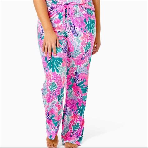 Lilly Pulitzer Pants And Jumpsuits Nwt Lilly Pulitzer Pj Knit Pant Multi Seaside Carnivale