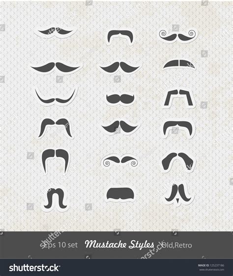 Mustache Set Set Of High Quality Mustache Stock Vector Illustration