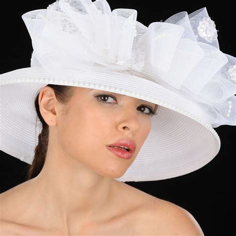 White Straw dress hat| Shenor Collections - Shenor Collections