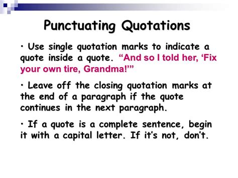 Punctuation Inside Or Outside Quotes Quotesgram