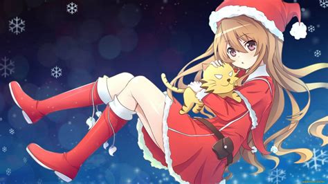 Wallpaper Anime Girls Christmas Christmas Clothes Toradora Aisaka