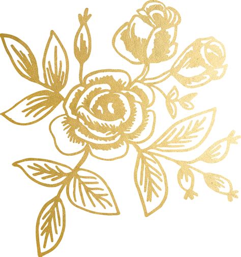 Download Gold Floral Transparent Gold Floral Pattern Png Image With