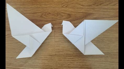 How To Make A Paper Dove Youtube