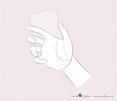 Anime Hand Holding Phone Sketch Hand Drawing Reference Art Reference