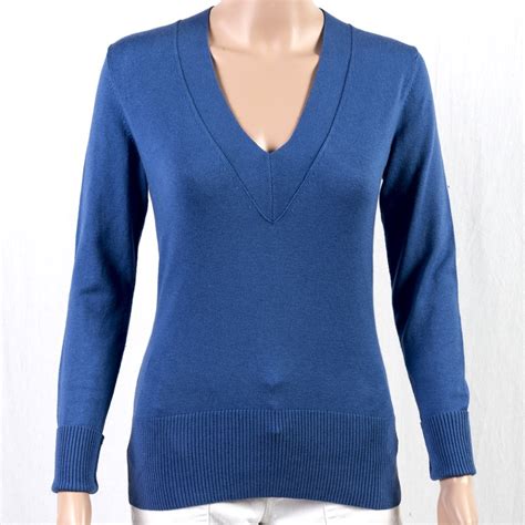 Banana Republic Sweater Pullover V Neck Fitted Cashmere Silk Cotton Womens Xs Ebay