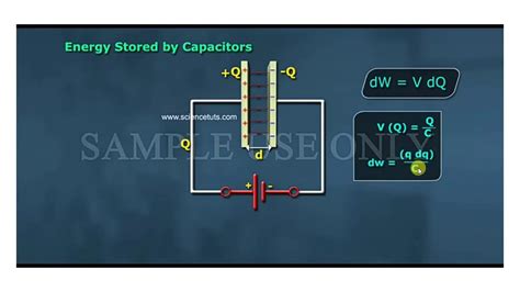 Energy Stored In A Capacitor Class 12 Physics Chapter 2 Youtube