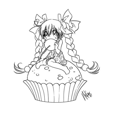 Cupcake By Sureya On Deviantart Coloring Pages Cute Coloring