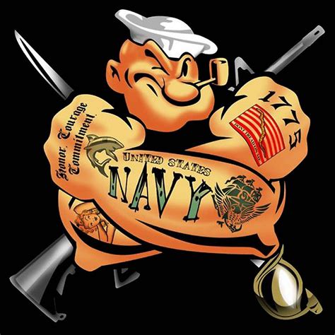 popeye by gaplex navy sailor navy tattoos popeye the sailor man