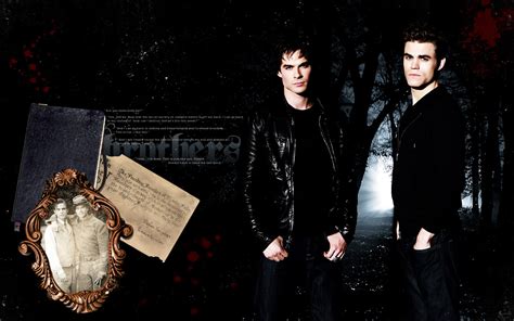 Brothers Damon And Stefan Salvatore Wallpaper 12901676 Fanpop