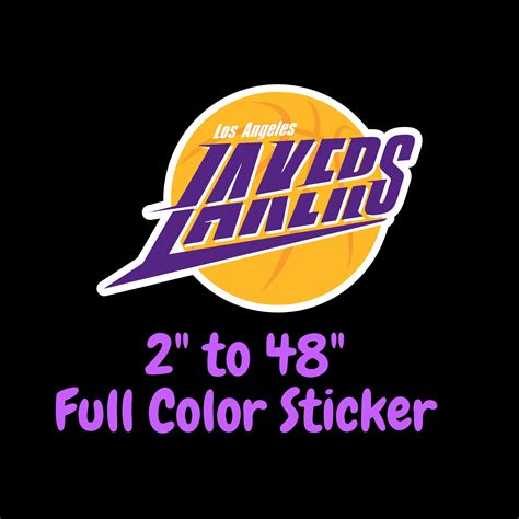 Los Angeles Lakers Full Color Vinyl Sticker Hydroflask Decal Etsy