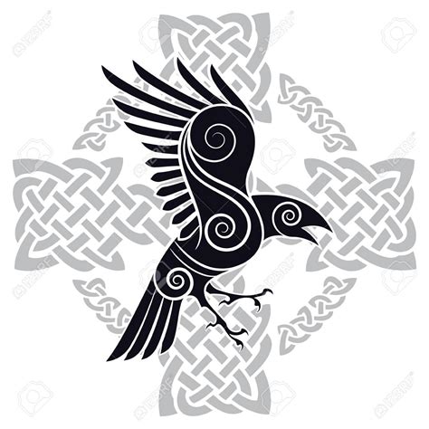 The Raven Of Odin In A Celtic Style Patterned Celtic Cross Affiliate
