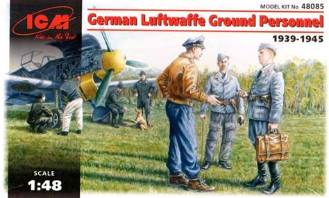 Icm 48085 148 German Luftwaffe Pilots And Ground Personnel 1939 45