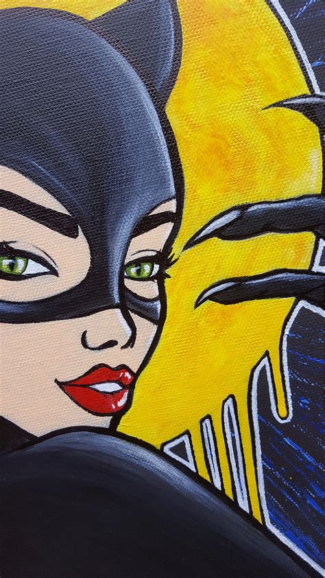 Catwoman Original Acrylic Painting Comic Book Character Etsy