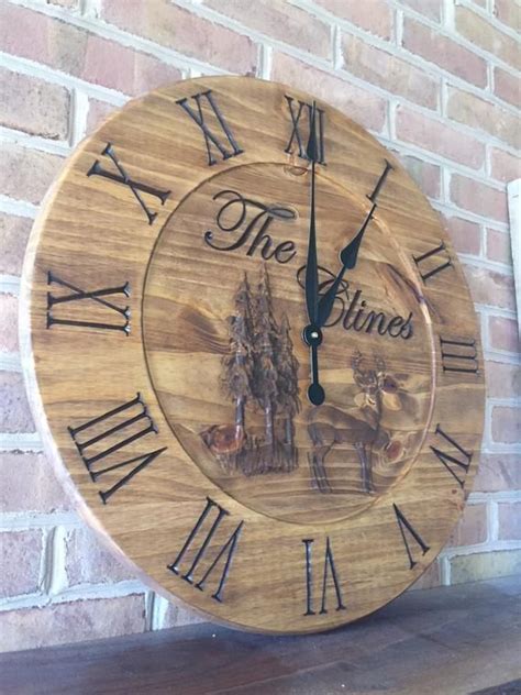 Shop wayfair for all the best cabin & lodge wall clocks. Large wall clock, 24" rustic clock with 3D deer, rustic ...